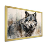 Wolf Lone Wanderer - Animals Canvas Wall Art