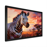 Zebra Scenery In Africa - Zebra Canvas Wall Art