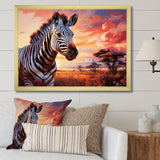 Zebra Scenery In Africa - Zebra Canvas Wall Art