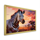 Zebra Scenery In Africa - Zebra Canvas Wall Art