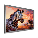 Zebra Scenery In Africa - Zebra Canvas Wall Art