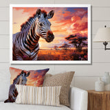 Zebra Scenery In Africa - Zebra Canvas Wall Art