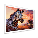 Zebra Scenery In Africa - Zebra Canvas Wall Art