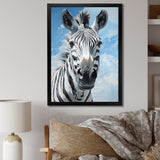 Contemporary Zebra Portrait - Zebra Wall Decor