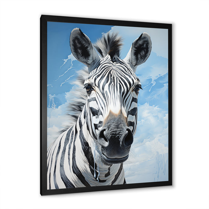 Contemporary Zebra Portrait - Zebra Wall Decor