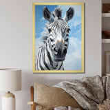 Contemporary Zebra Portrait - Zebra Wall Decor