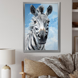 Contemporary Zebra Portrait - Zebra Wall Decor