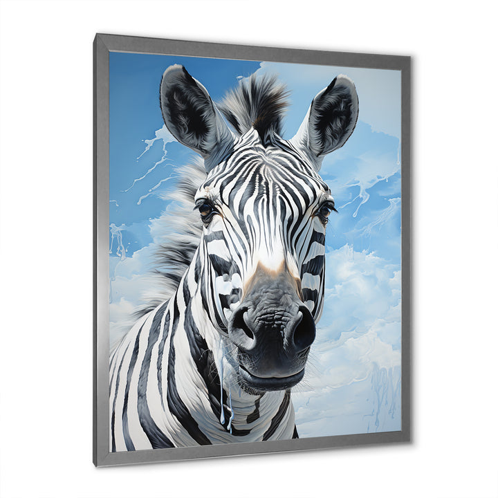 Contemporary Zebra Portrait - Zebra Wall Decor