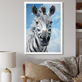 Contemporary Zebra Portrait - Zebra Wall Decor