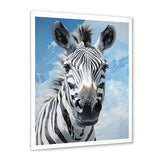 Contemporary Zebra Portrait - Zebra Wall Decor