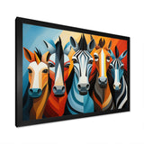Zebra Cubist Family - Zebra Wall Art Prints