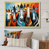 Zebra Cubist Family - Zebra Wall Art Prints