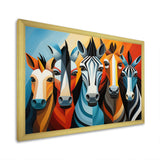 Zebra Cubist Family - Zebra Wall Art Prints