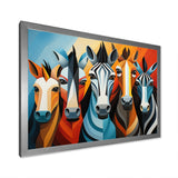 Zebra Cubist Family - Zebra Wall Art Prints