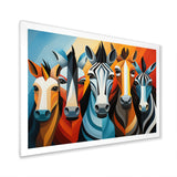 Zebra Cubist Family - Zebra Wall Art Prints