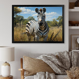 Zebra Realistic Wildlife Portrait - Zebra Wall Decor
