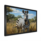 Zebra Realistic Wildlife Portrait - Zebra Wall Decor