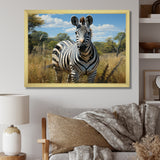 Zebra Realistic Wildlife Portrait - Zebra Wall Decor