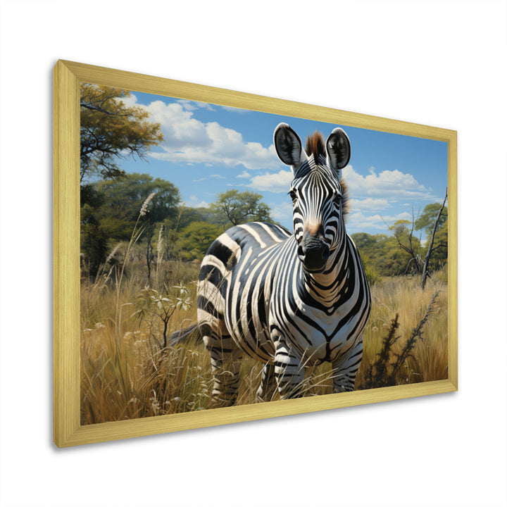 Zebra Realistic Wildlife Portrait - Zebra Wall Decor