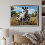 Zebra Realistic Wildlife Portrait - Zebra Wall Decor