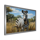 Zebra Realistic Wildlife Portrait - Zebra Wall Decor