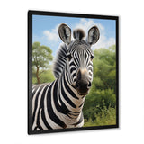 Zebra Realistic Zebra Portrait - Zebra Wall Decor