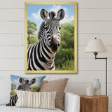 Zebra Realistic Zebra Portrait - Zebra Wall Decor