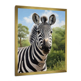 Zebra Realistic Zebra Portrait - Zebra Wall Decor