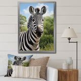 Zebra Realistic Zebra Portrait - Zebra Wall Decor