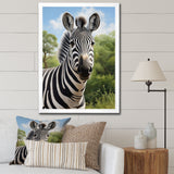 Zebra Realistic Zebra Portrait - Zebra Wall Decor