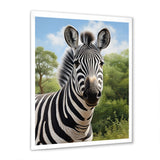 Zebra Realistic Zebra Portrait - Zebra Wall Decor