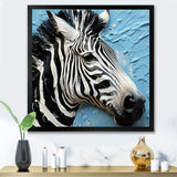 White Blue Zebra Collage - Zebra Wall Art Prints