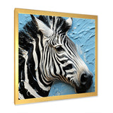 White Blue Zebra Collage - Zebra Wall Art Prints