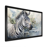 Zebra Watercolor Elegance This - White Zebra Wall Art