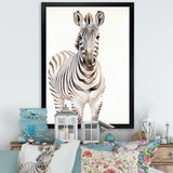 Zebra Watercolor Zebra This - Zebra Framed Canvas Art