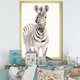 Zebra Watercolor Zebra This - Zebra Framed Canvas Art
