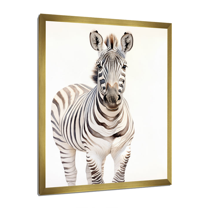 Zebra Watercolor Zebra This - Zebra Framed Canvas Art
