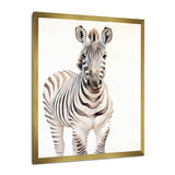 Zebra Watercolor Zebra This - Zebra Framed Canvas Art