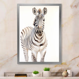 Zebra Watercolor Zebra This - Zebra Framed Canvas Art