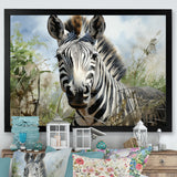 Zebra Stripes In Jungle - Zebra Bedroom Wall Art