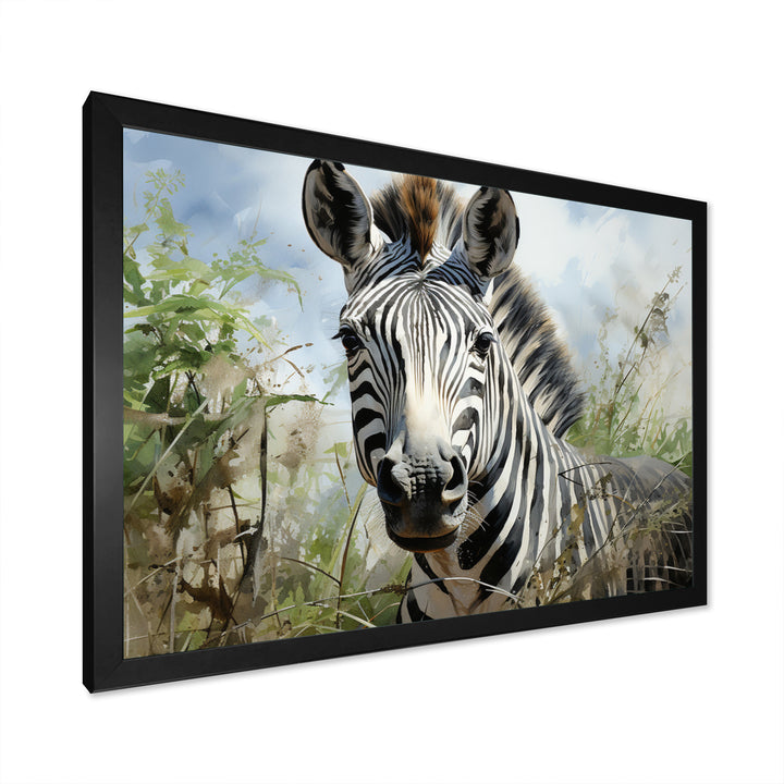 Zebra Stripes In Jungle - Zebra Bedroom Wall Art