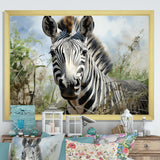 Zebra Stripes In Jungle - Zebra Bedroom Wall Art