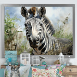 Zebra Stripes In Jungle - Zebra Bedroom Wall Art
