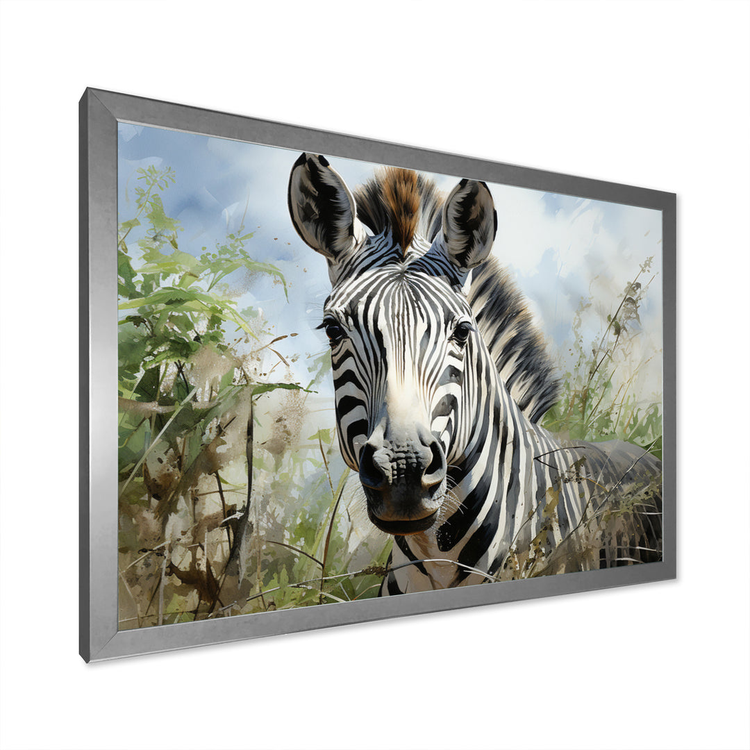 Zebra Stripes In Jungle - Zebra Bedroom Wall Art