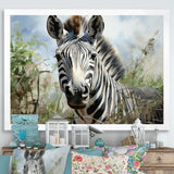 Zebra Stripes In Jungle - Zebra Bedroom Wall Art