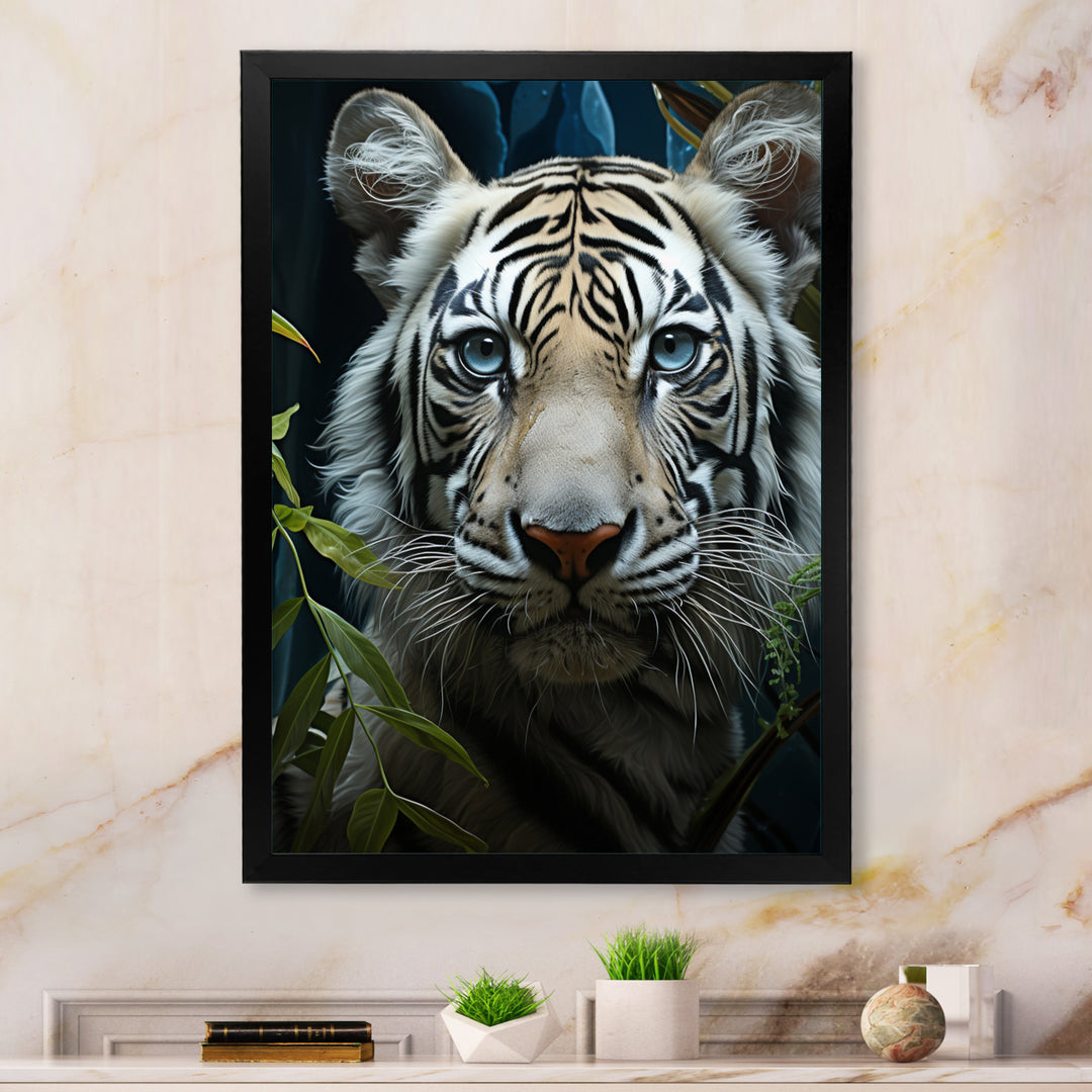 Tiger Zenith Portrait - Zebra Canvas Wall Art