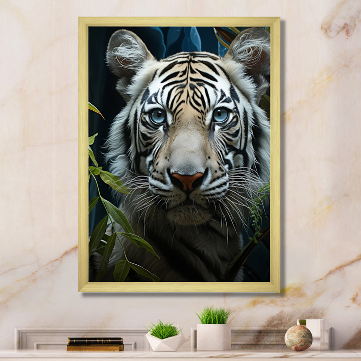 Tiger Zenith Portrait - Zebra Canvas Wall Art