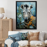 Zebra Zenith Portrait - Zebra Canvas Wall Art