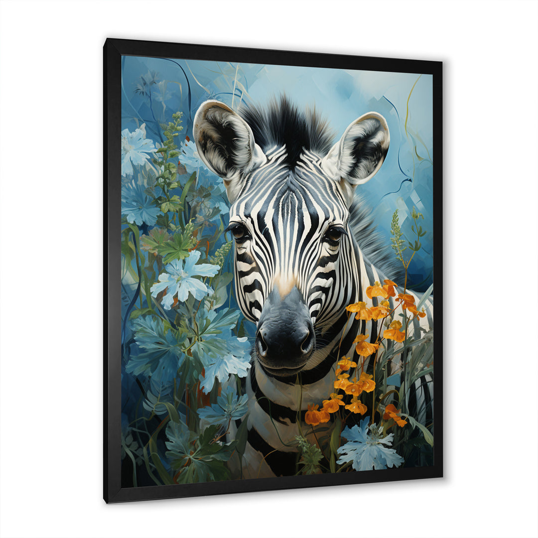 Zebra Zenith Portrait - Zebra Canvas Wall Art