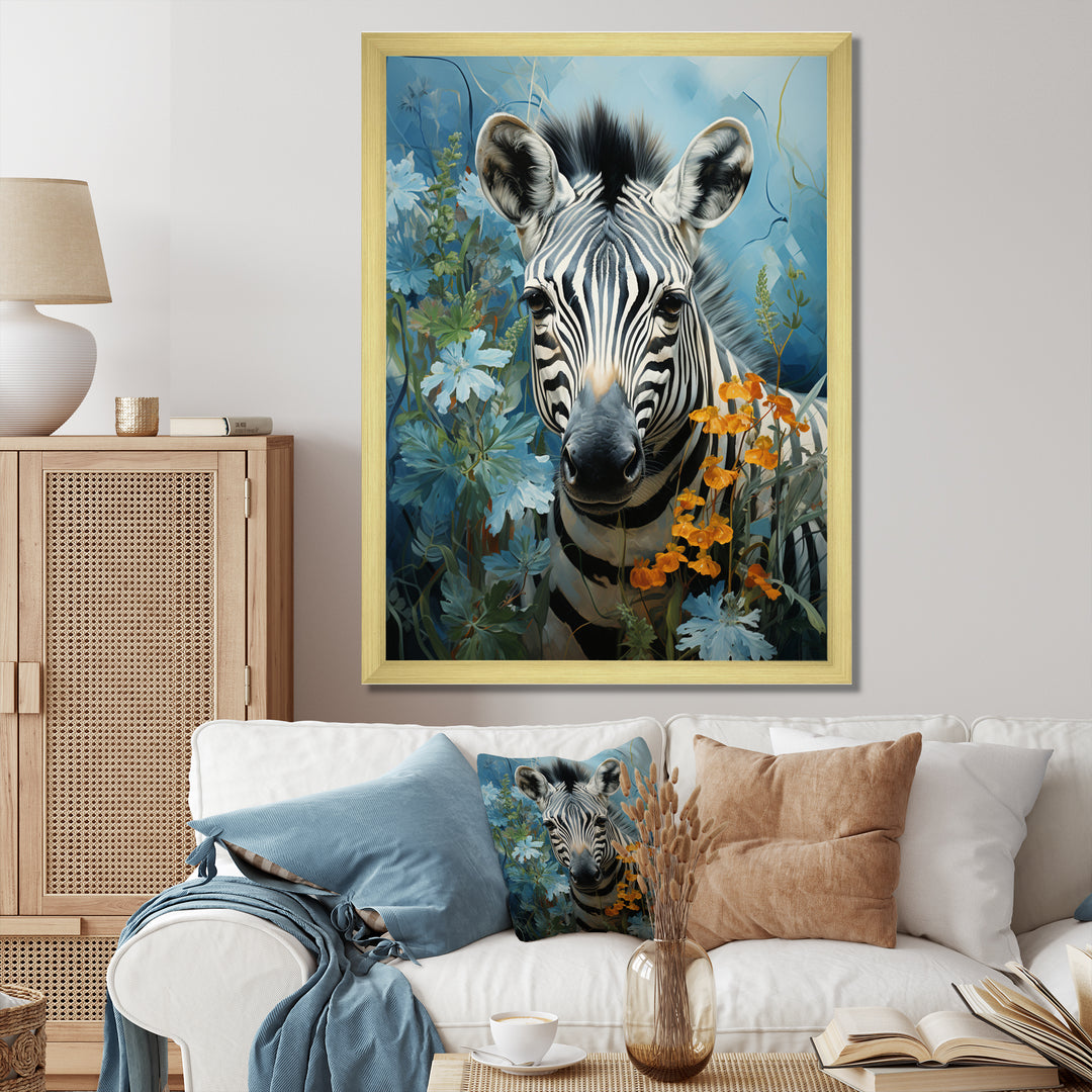 Zebra Zenith Portrait - Zebra Canvas Wall Art